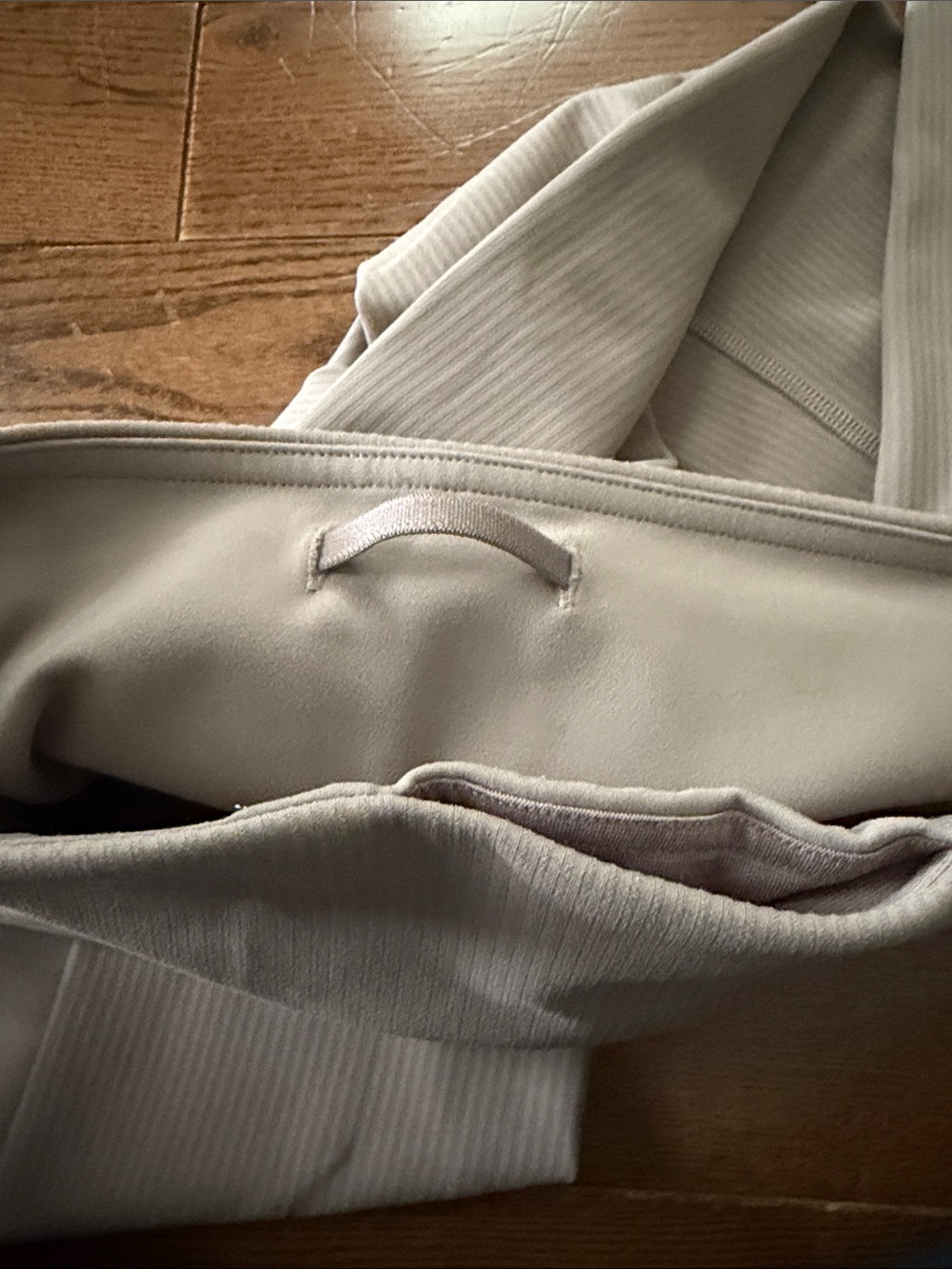 Taupe/Beige Ribbed Leggings - Picture 6 of 8